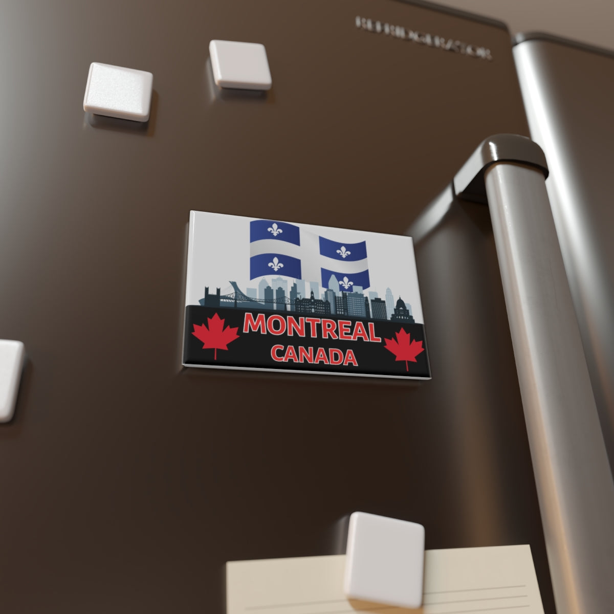 Downtown Montreal skyline magnet sticker as travel souvenir gift
