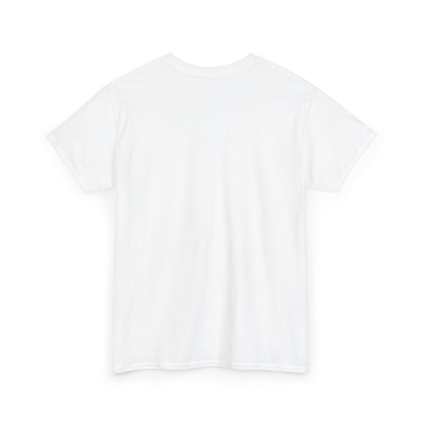 Back view of the Fitness Tee - Eagle Mascot Weight Lifting Barbell Gym Life T-Shirt in white color.