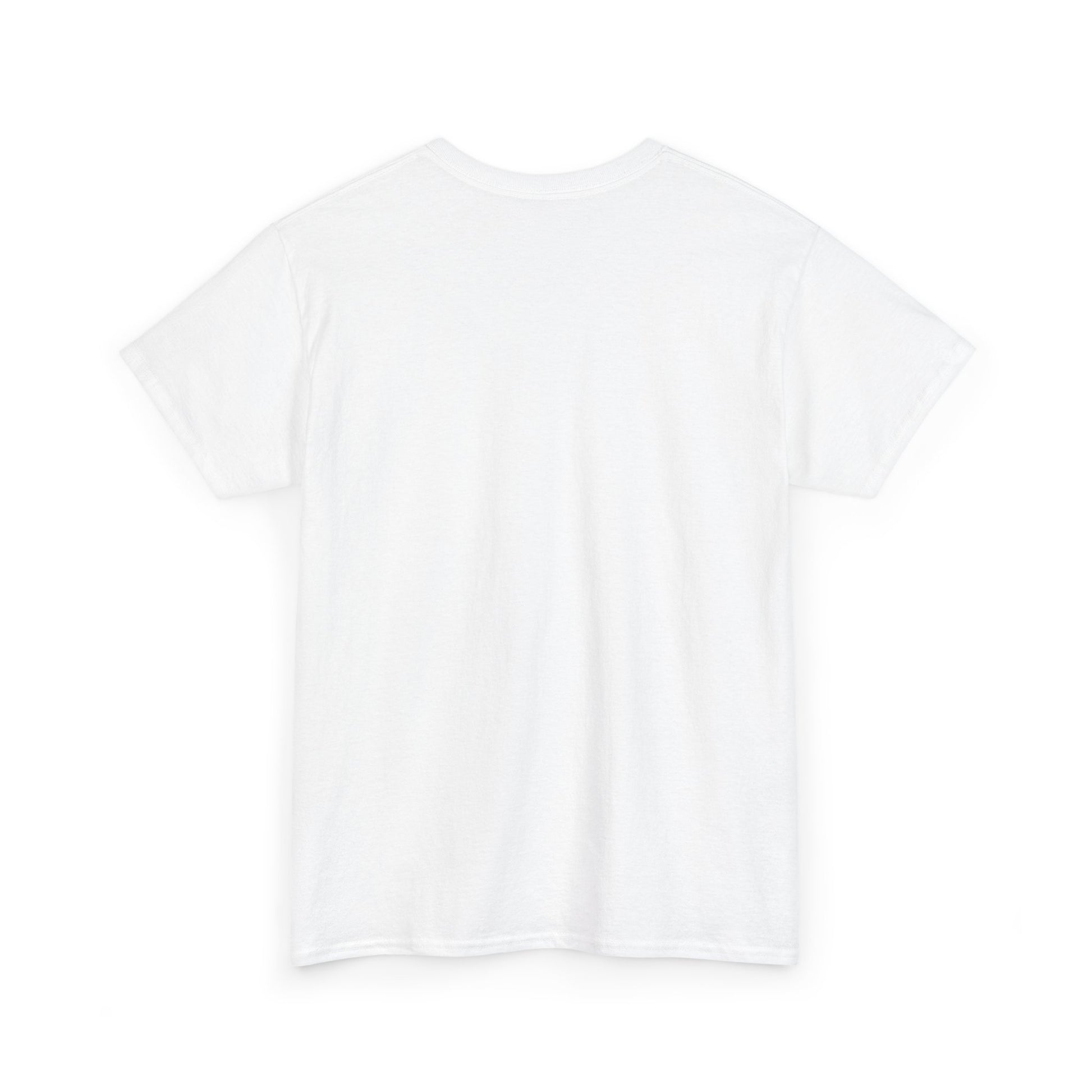 Back view of the Fitness Tee - Eagle Mascot Weight Lifting Barbell Gym Life T-Shirt in white color.