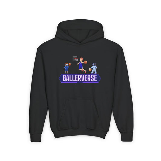Kids Basketball Hoodie with 3D Metaverse Ballerverse characters, boys and girls design