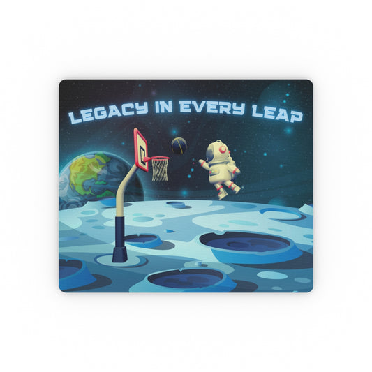 Astronaut Basketball Mouse Pad with 3D moon landscape and dunking space player