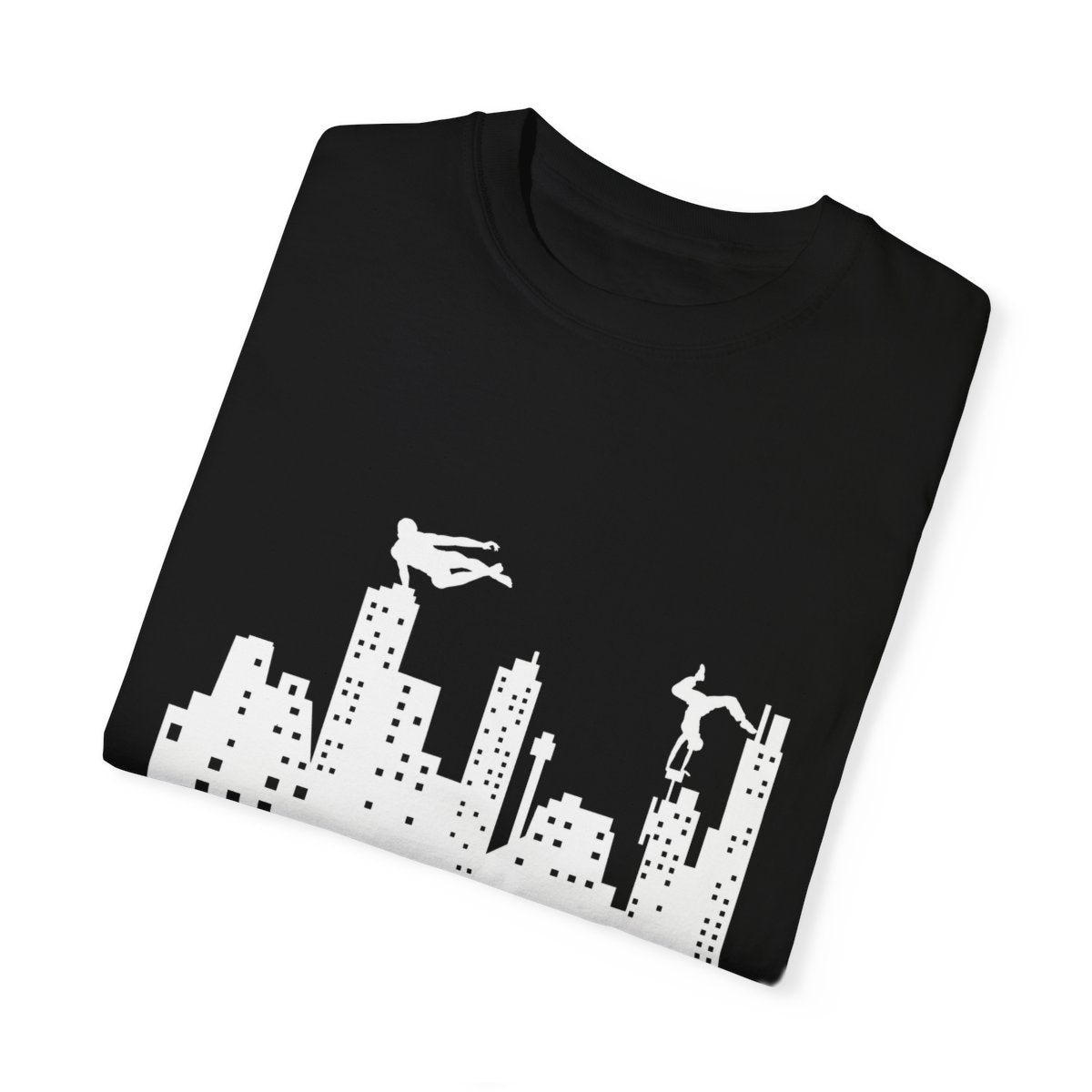 Folded Athletic Parkour T-Shirt showing soft fabric
