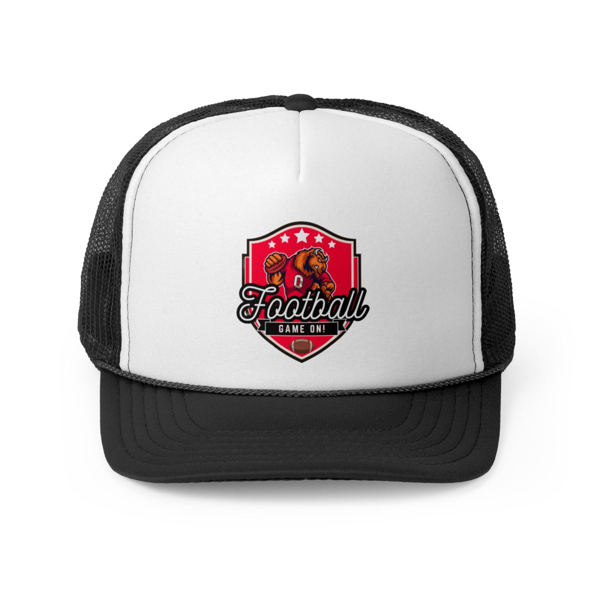 Bison Football Trucker Cap front view with logo