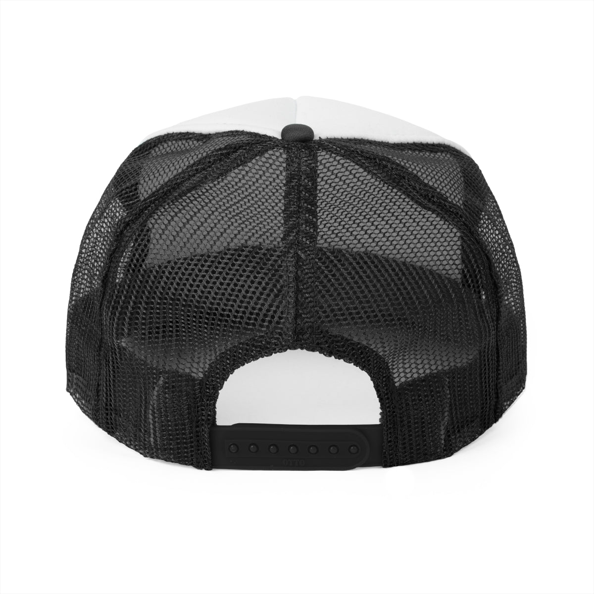Back of Bison Football Trucker Cap with adjustable strap
