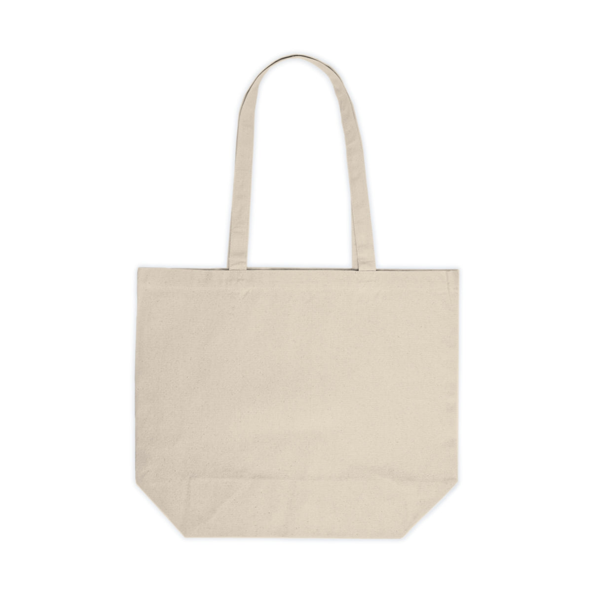 Back view of neon cloud shopping tote with vibrant cloud pattern