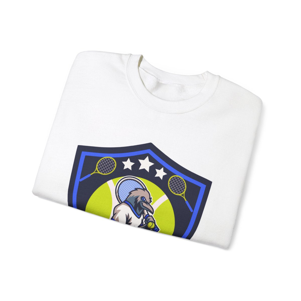 Folded Crow Tennis Sweatshirt showing soft fabric texture