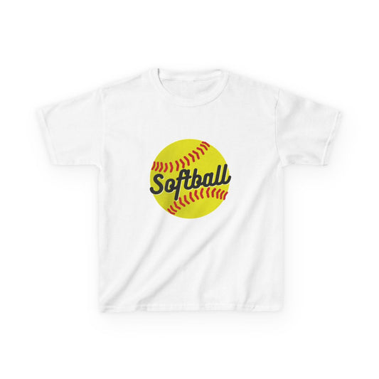 Softball Kids T-Shirt with printed softball graphic for young athletes