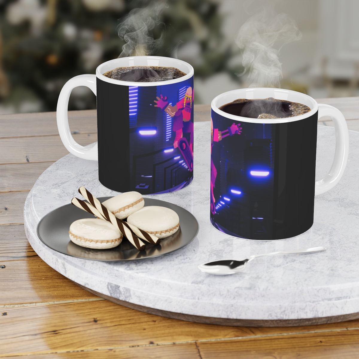 placed on an urban-style coffee table