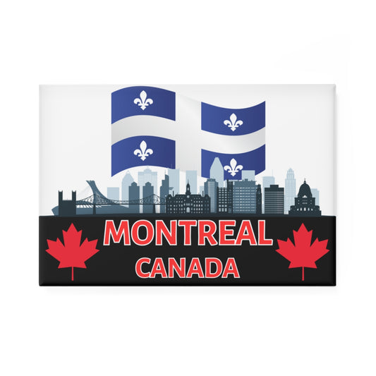 Downtown Montreal skyline magnet sticker front view