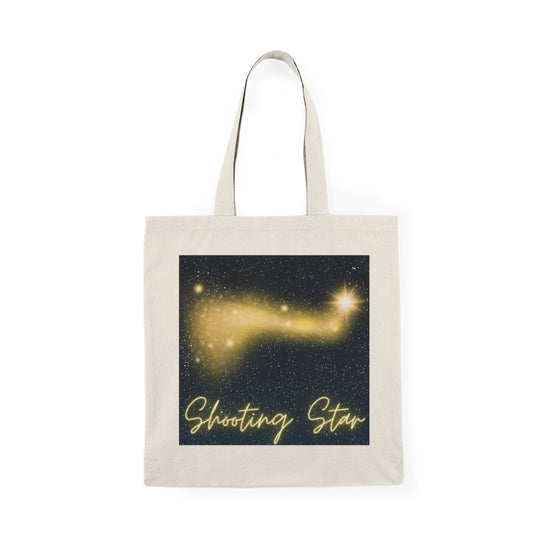 Front of Golden Shooting Star Tote Bag with bold star graphic design