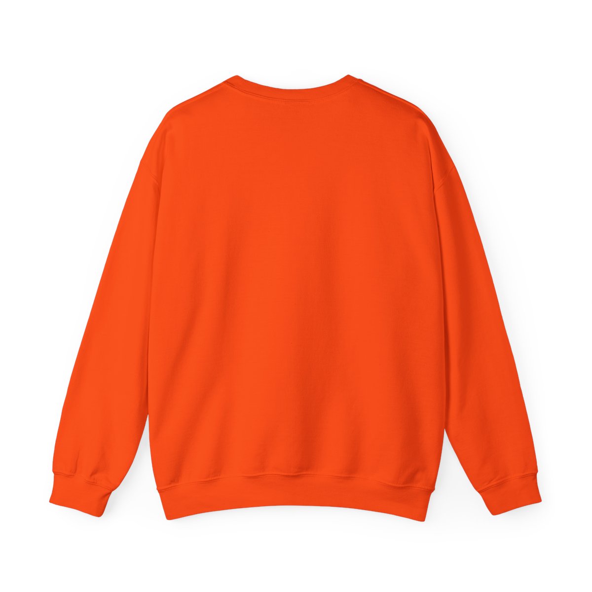 Back view of thanksgiving crewneck sweatshirt with plain cozy fabric