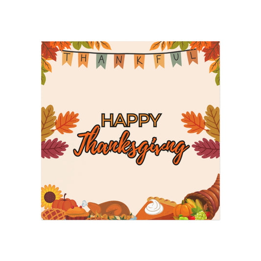 Front view of Fall Season Magnet – square autumn fridge sticker