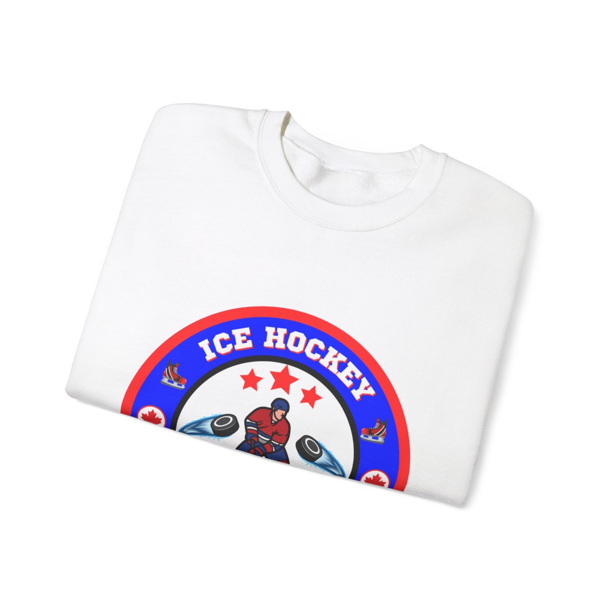 Folded Canada hockey sweatshirt with custom jersey number