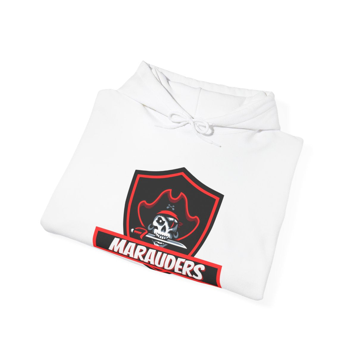 Folded Gaming Hoodie with Marauders Skull Pirate Esports print
