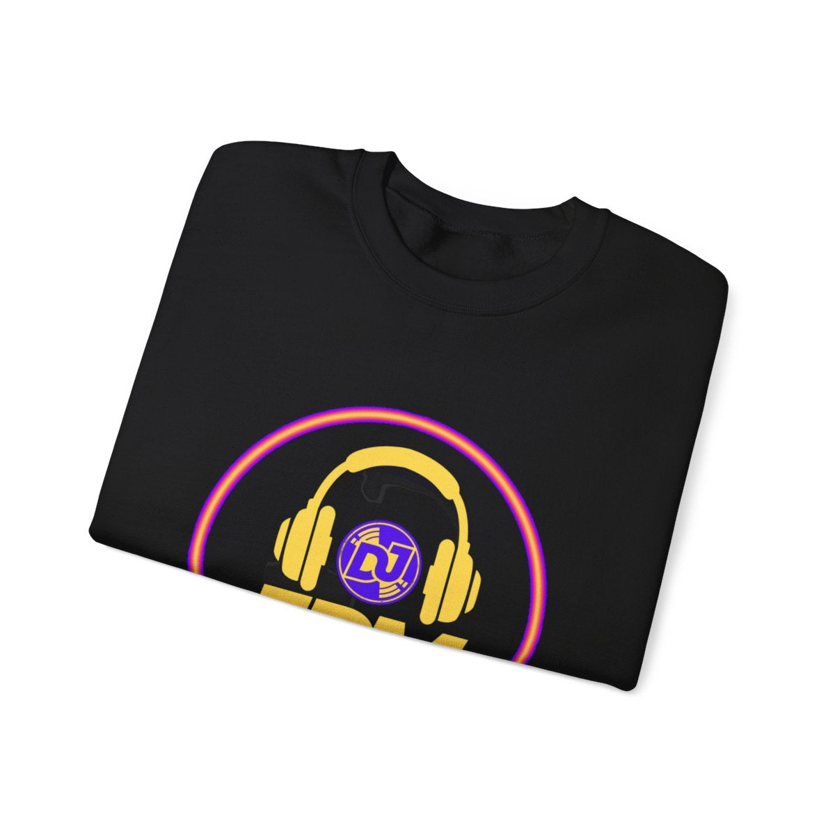 Folded Neon DJ vinyl sweatshirt crewneck