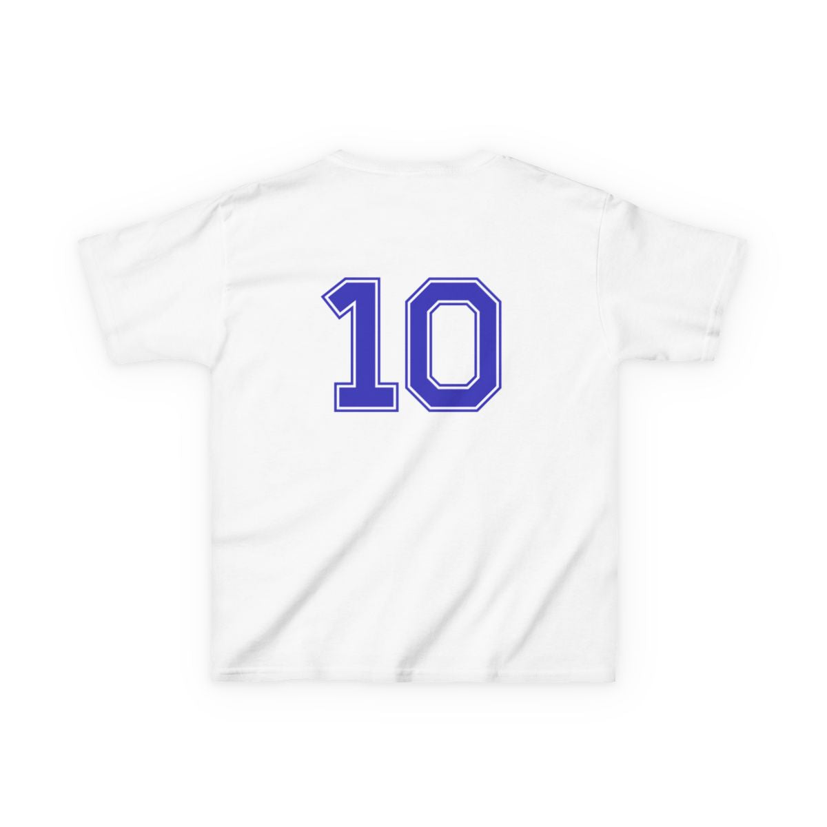 Back of Kids T-Shirt Panther Volleyball Player Mascot Sports Tee with number 10