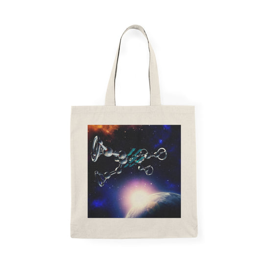 Front of Galaxy Planet Tote Bag featuring vibrant space planet design