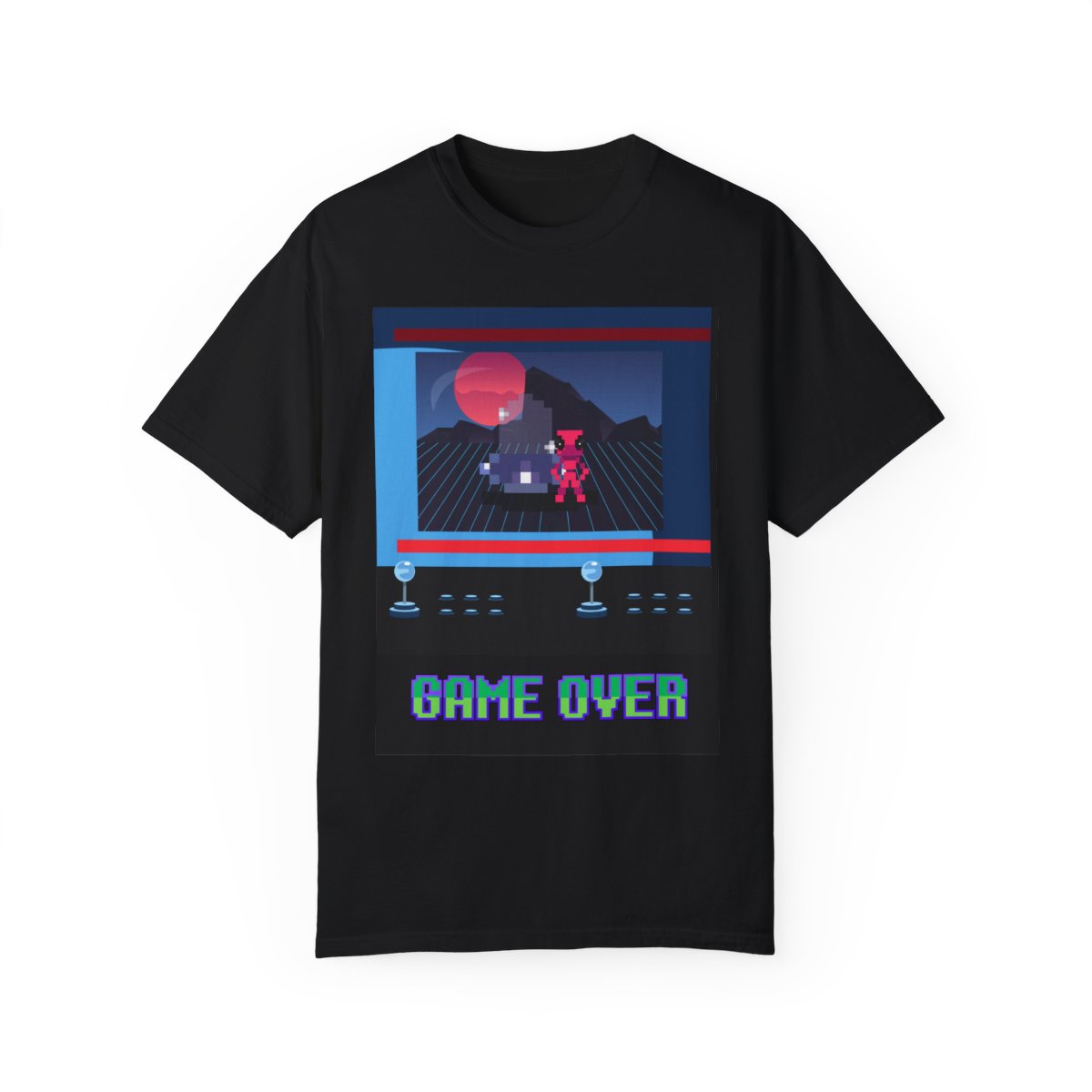 Front view of Retro Video Game T-Shirt – classic gaming tee