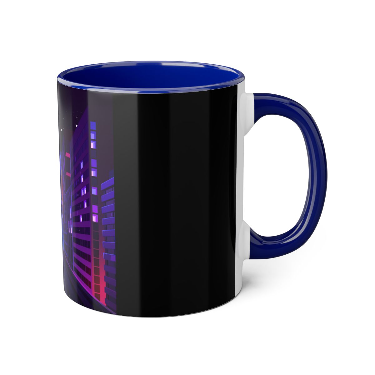 Right side of Cartoon Superwoman Accent Mug with bold comic-style artwork