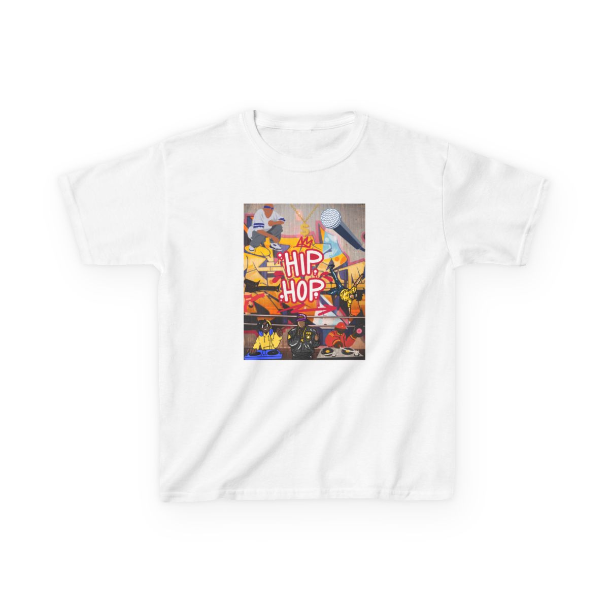 Urban Graffiti Kids T-Shirt in white with bold street art design