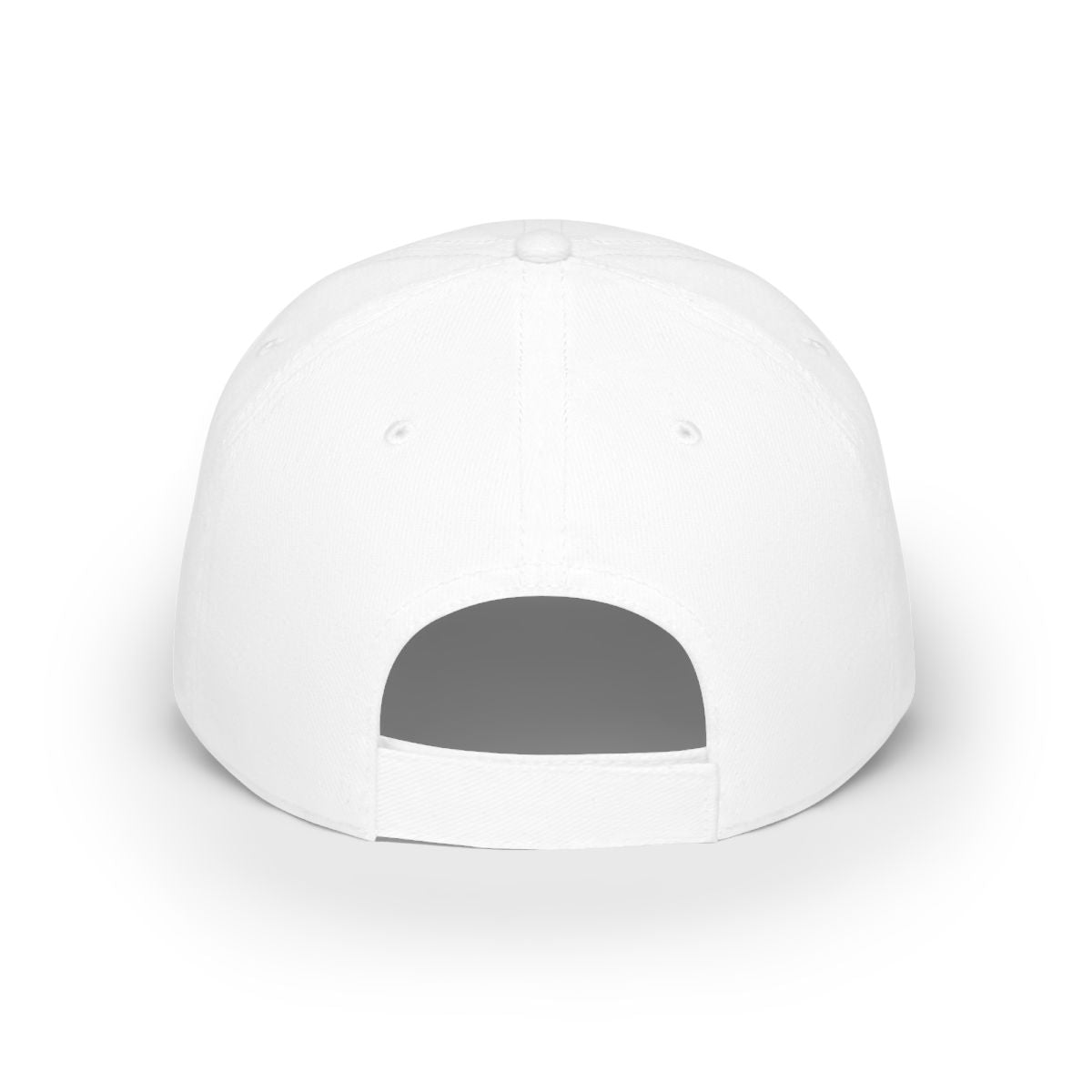 Back of Striped Baseball Trucker Cap with adjustable snapback closure