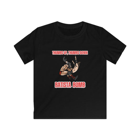 Wrestling Kids T-Shirt with Thumbs Up Thumbs Down design, soft and comfortable